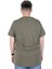 Büyük Beden T-Shirt Bisiklet Yaka Complex City 22170 Haki 2