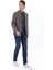 Vizon Çizgili Modern Fit %100 Pamuk Ceket 2