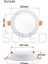 6 W - 2'li Set Gömme Spot Işık 540LM Beyaz Işık Tasarruflu 3