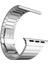 Apple Watch 10 Serisi 46MM Kordon Metal Yandan Çıtçıtlı Parçalı Tasarım KRD35 Gümüş 1