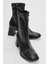 Plesa Siyah Kadın Kalın Topuklu Bot 1