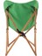 KIDS Ahşap Katlanır Kamp & Bahçe Sandalyesi – Kahverengi Iskelet - Yeşil Kılıf 3