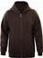 Fermuarlı Kapüşonlu Oversize Sweatshirt - Kahverengi 1