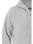 Fermuarlı Kapüşonlu Oversize Sweatshirt - Gri 4