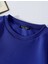 Oversize Bisiklet Yaka Basic Balloon Astronaut Baskılı Sweatshirt - Saks Mavisi 3