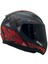 Rapıd 2 Xtreet Mat Siyah-Kırmızı Kask Siyah Cam 3
