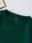 Oversize Bisiklet Yaka Basic Shining Metallic Star Baskılı Sweatshirt - Koyu Yeşil 3