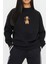 Etnik Samuray Sarman Kedi Baskılı Siyah Unisex Kadın Erkek Pamuklu Sweatshirt CU208 1