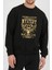 Motorcu Kuru Kafa Baskılı Siyah Unisex Kadın Erkek Pamuklu Sweatshirt CU216 2