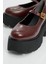 Linley Bordo Cilt Kadın Kalın Tabanlı Günlük Ayakkabı 3