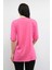 Bisiklet Yaka Oversize Tshirt Pembe Pembe 2