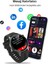SW-2P-GY Akıllı Saat 3.7cm LCD Bluetooth Çağrı Sağlık Gözetimi Spor Bildirimleri IP67 Gri 2