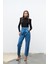 Lacivert Nevruz Dikişli %100 Cotton Denim Pantolon 1