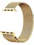Apple Watch 7 45MM Kordon Hasır Metal KRD01 Gold 1