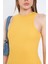 Halter Yaka Likralı Kaşkorse Mini Sarı Elbise 5