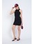 Halter Yaka Likralı Kaşkorse Mini Siyah Elbise 3