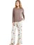 Kadın Uzun Kol Vizon Viskoz Pijama Takım C8T1N6O15 3
