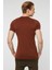 Binic Melanj Efektli Regular Fit T-Shirt Kahverengi 4