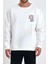 Çığlık Kurabiye Baskılı Beyaz Unisex Kadın Erkek Pamuklu Sweatshirt CU249 2