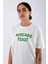 Avocado Toast Relaxed Fit Kadın T-Shirt Ekru 2