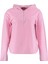 Kadın Büyük Beden Moda Şık Oversize Kapüşonlu Düşük Kol Regular Kalın Polar Örme Sweatshirt 1