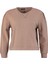 Kadın Büyük Beden Moda Şık Regular Bisiklet Yaka Balon Kol Regular Selanik Ince Örme Sweatshirt 1