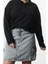 Kadın Büyük Beden Moda Şık Regular Dik Yaka Düşük Kol Crop Sweatshirt 2