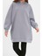 Kadın Tesettür Moda Şık Regular Kapüşonlu Standart Kol Uzun Geniş Kalıp Cepli Scuba Örme Sweatshirt 1