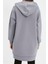 Kadın Tesettür Moda Şık Regular Kapüşonlu Standart Kol Uzun Geniş Kalıp Cepli Scuba Örme Sweatshirt 5
