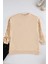 Kadın Tesettür Moda Şık Oversize Bisiklet Yaka Düşük Kol Uzun Bağcık Detaylı Sweatshirt 1