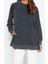 Kadın Tesettür Moda Şık Regular Bisiklet Yaka Standart Kol Regular Yıkamalı Örme Sweatshirt 2