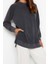 Kadın Tesettür Moda Şık Regular Bisiklet Yaka Standart Kol Regular Yıkamalı Örme Sweatshirt 3
