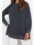 Kadın Tesettür Moda Şık Regular Bisiklet Yaka Standart Kol Regular Yıkamalı Örme Sweatshirt 4