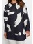 Kadın Tesettür Moda Şık Regular Bisiklet Yaka Düşük Kol Regular Desenli Scuba Örme Sweatshirt 3