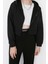 Kadın Moda Relaxed Kapüşonlu Düşük Kol Crop Basic Fermuarlı Crop Kalın Içi Polarlı Örme Sweatshirt 2