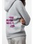 Kadın Oversize Kapüşonlu Düşük Kol Uzun Kalın Içi Polarlı Sırt Baskılı Geniş Kalıp Örme Sweatshirt 4
