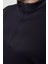 Kadın Büyük Beden Moda Şık Oversize Dik Yaka Düşük Kol Uzun Geniş Kalıp Örme Sweatshirt 5