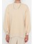 Kadın Oversize Bisiklet Yaka Düşük Kol Uzun Geniş Kalıp Yırtmaç Kalın Içi Polarlı Örme Sweatshirt 3