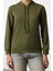 Kadın Moda Şık Regular Kapüşonlu Standart Kol Regular Basic Ince Örme Sweatshirt 1