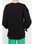 Kadın Oversize Bisiklet Yaka Düşük Kol Uzun Geniş Kalıp Yırtmaç Kalın Içi Polarlı Örme Sweatshirt 5