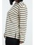 Kadın Büyük Beden Regular Bisiklet Yaka Standart Kol Regular Çizgili Normal Kalıp Örme Sweatshirt 3