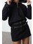 Kadın Relaxed Fermuarlı Yaka Standart Kol Selanik Triko Fermuarlı Yaka Normal Kalıp Örme Sweatshirt 2