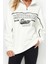 Kadın Bol Fermuarlı Yaka Düşük Kol Uzun Fermuarlı Baskılı Geniş Kalıp Kalın Polarlı Örme Sweatshirt 2