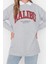 Kadın Tesettür Moda Oversize Bisiklet Yaka Standart Kol Uzun Polo Yaka Nakış Detaylı Örme Sweatshirt 2