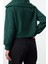 Kadın Relaxed Fermuarlı Yaka Standart Kol Regular Selanik Triko Polo Yaka Fermuarlı Örme Sweatshirt 5