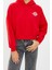 Kadın Moda Şık Relaxed Kapüşonlu Düşük Kol Crop Sırt Baskı Detaylı Kalın Içi Polarlı Örme Sweatshirt 1