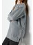 Kadın Tesettür Moda Şık Regular Bisiklet Yaka Standart Kol Regular Yıkamalı Örme Sweatshirt 2