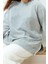 Kadın Tesettür Moda Şık Regular Bisiklet Yaka Standart Kol Regular Yıkamalı Örme Sweatshirt 5
