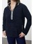 Kadın Moda Şık Regular Dik Yaka Düşük Kol Regular Peluş Örme Spor Sweatshirt 2