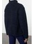 Kadın Moda Şık Regular Dik Yaka Düşük Kol Regular Peluş Örme Spor Sweatshirt 5